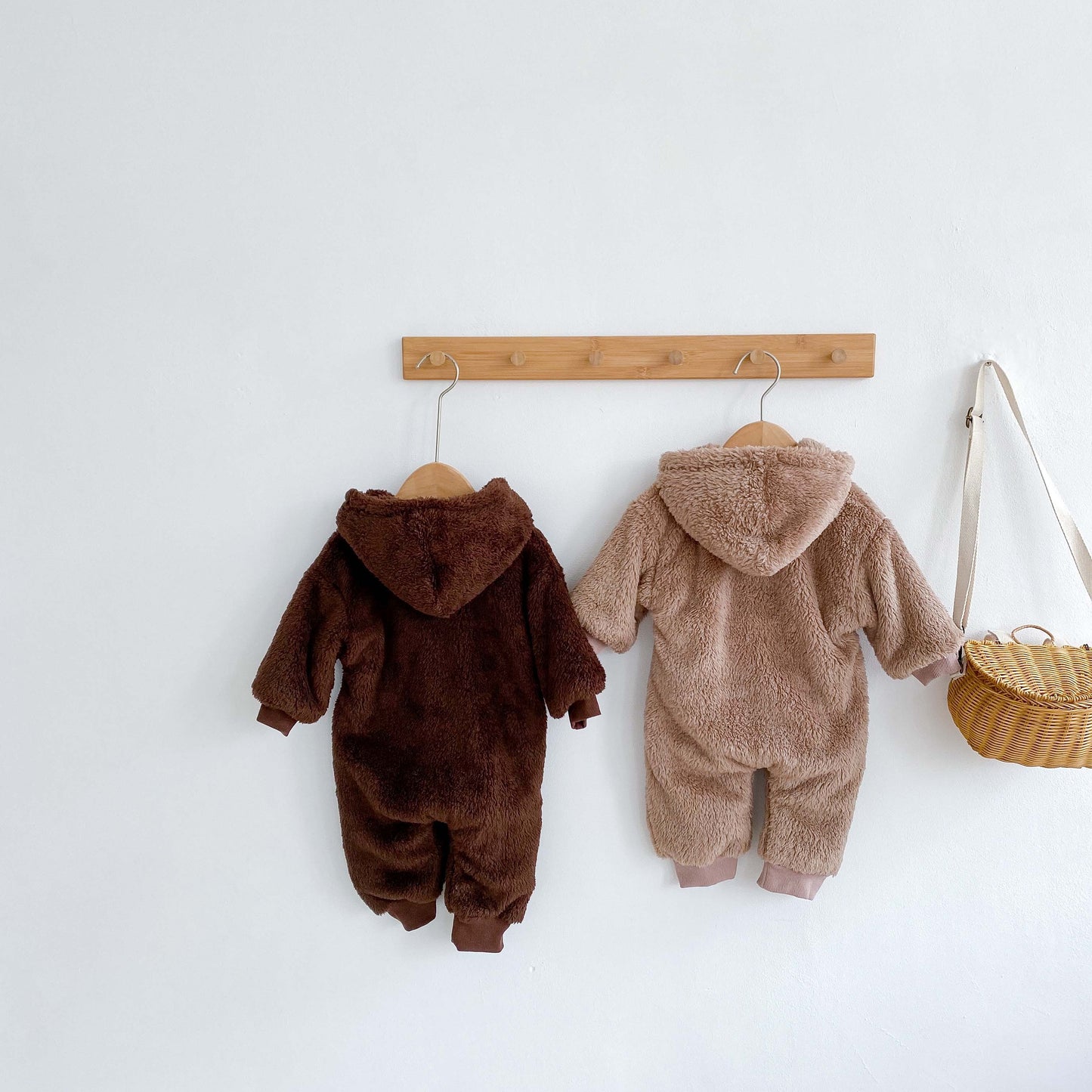 Zippered Teddy Coat- Brown