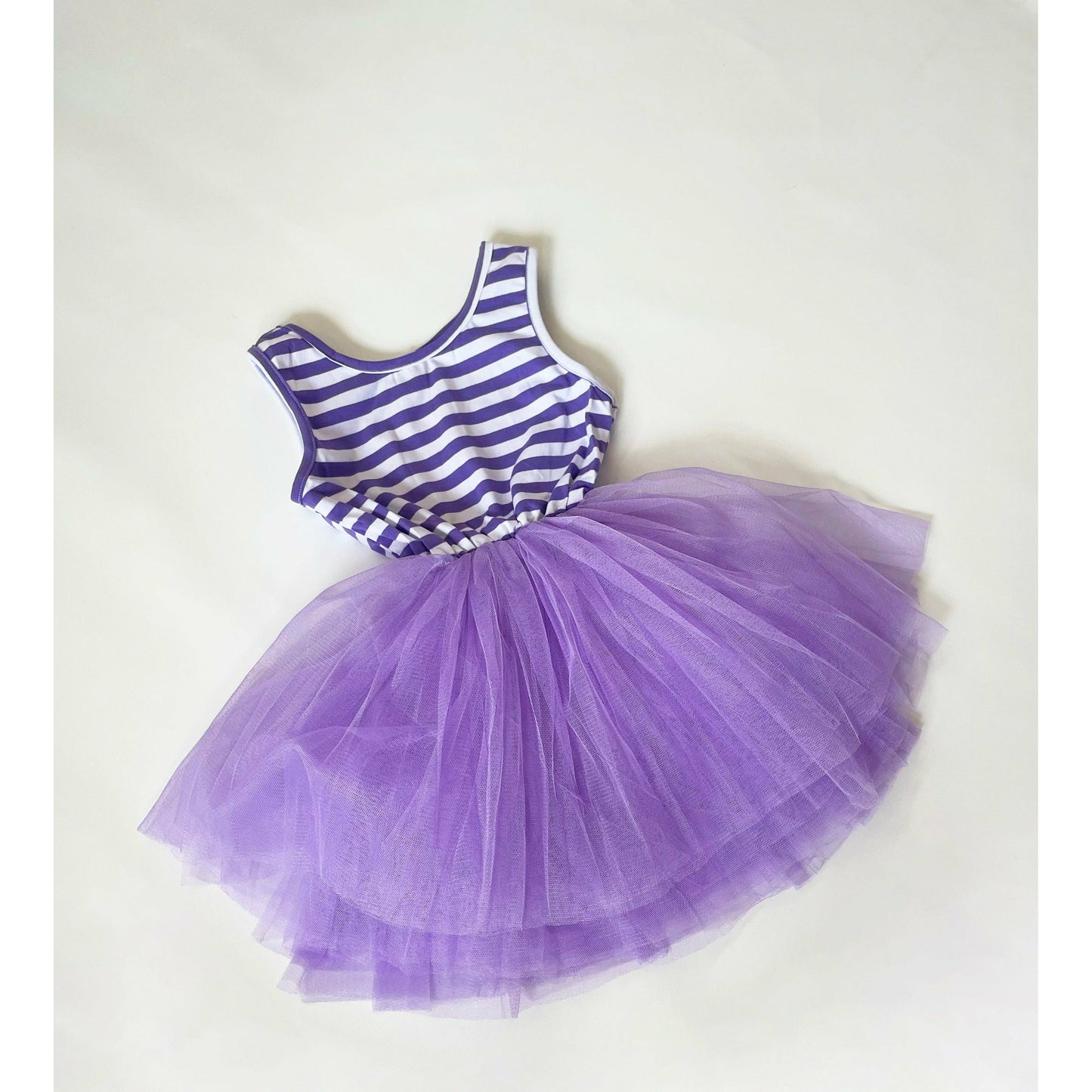 Purple Striped Tutu Dress