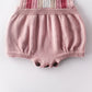 Rainbow Knit Overalls- Pink