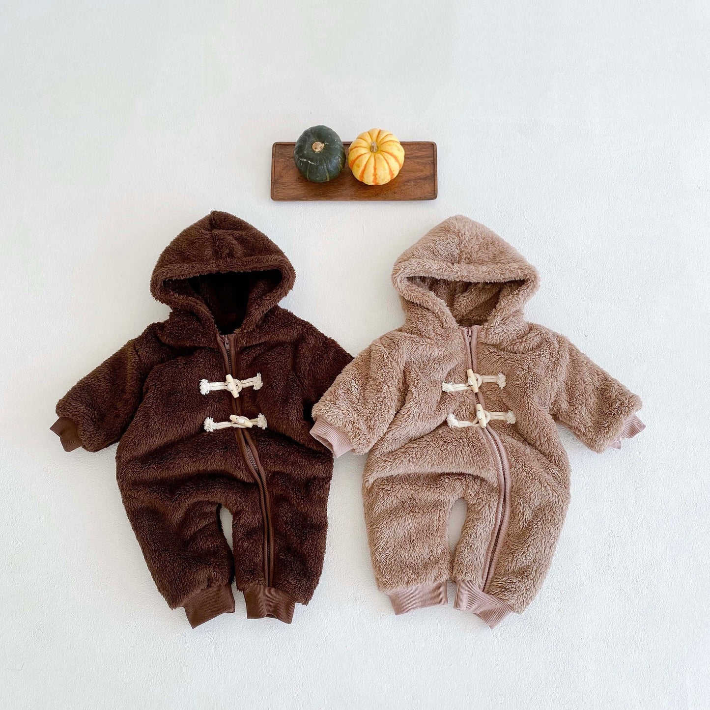 Zippered Teddy Coat- Brown