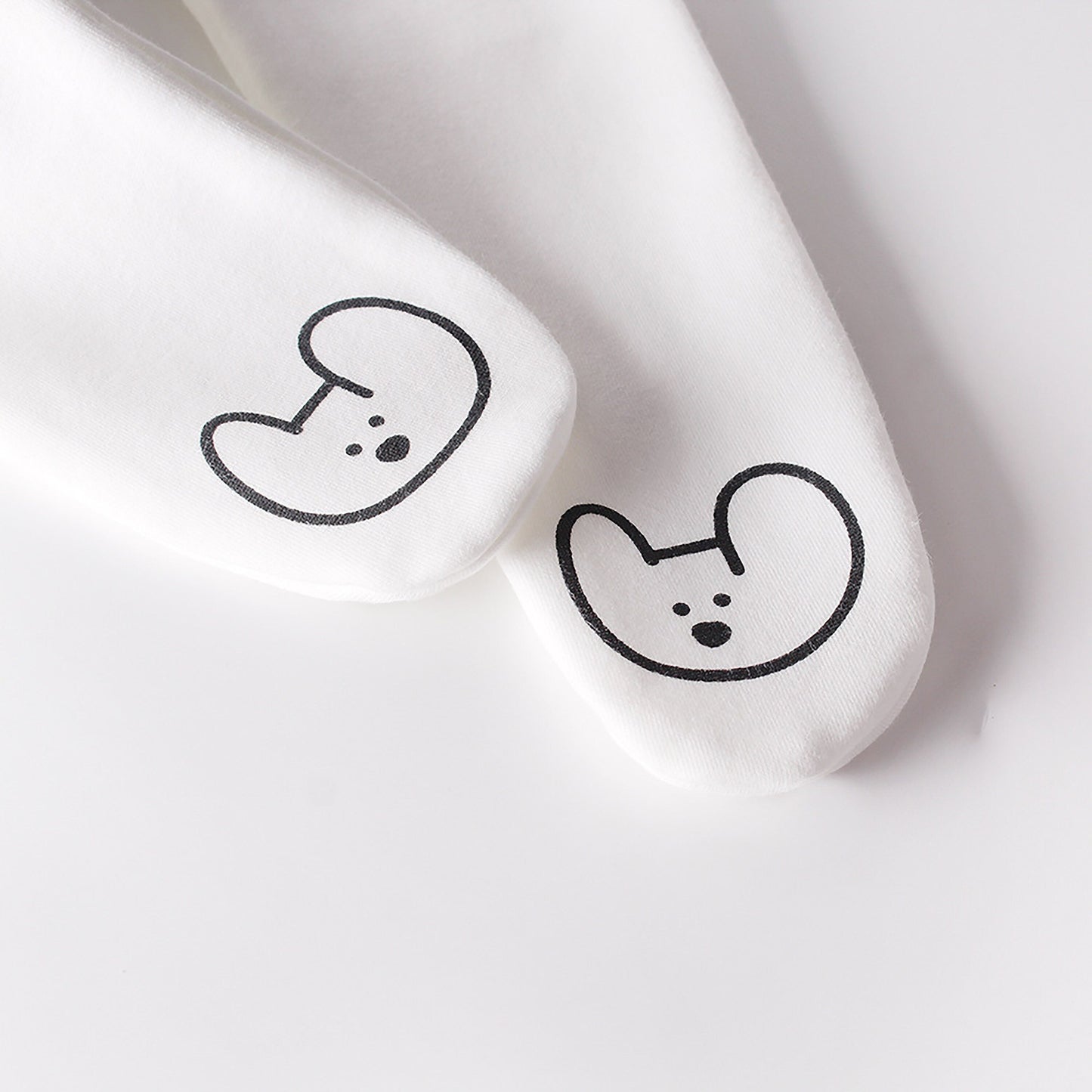 Cozy Bear Footie Pants- White