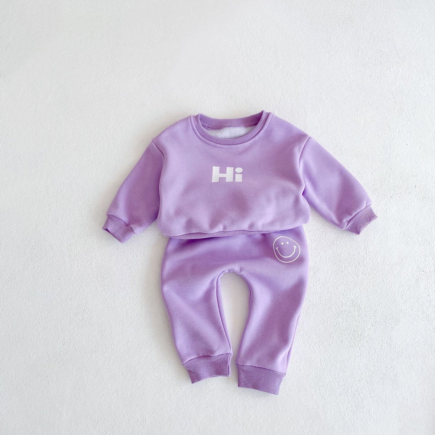 Hi! Cozy Jogger Set- Purple