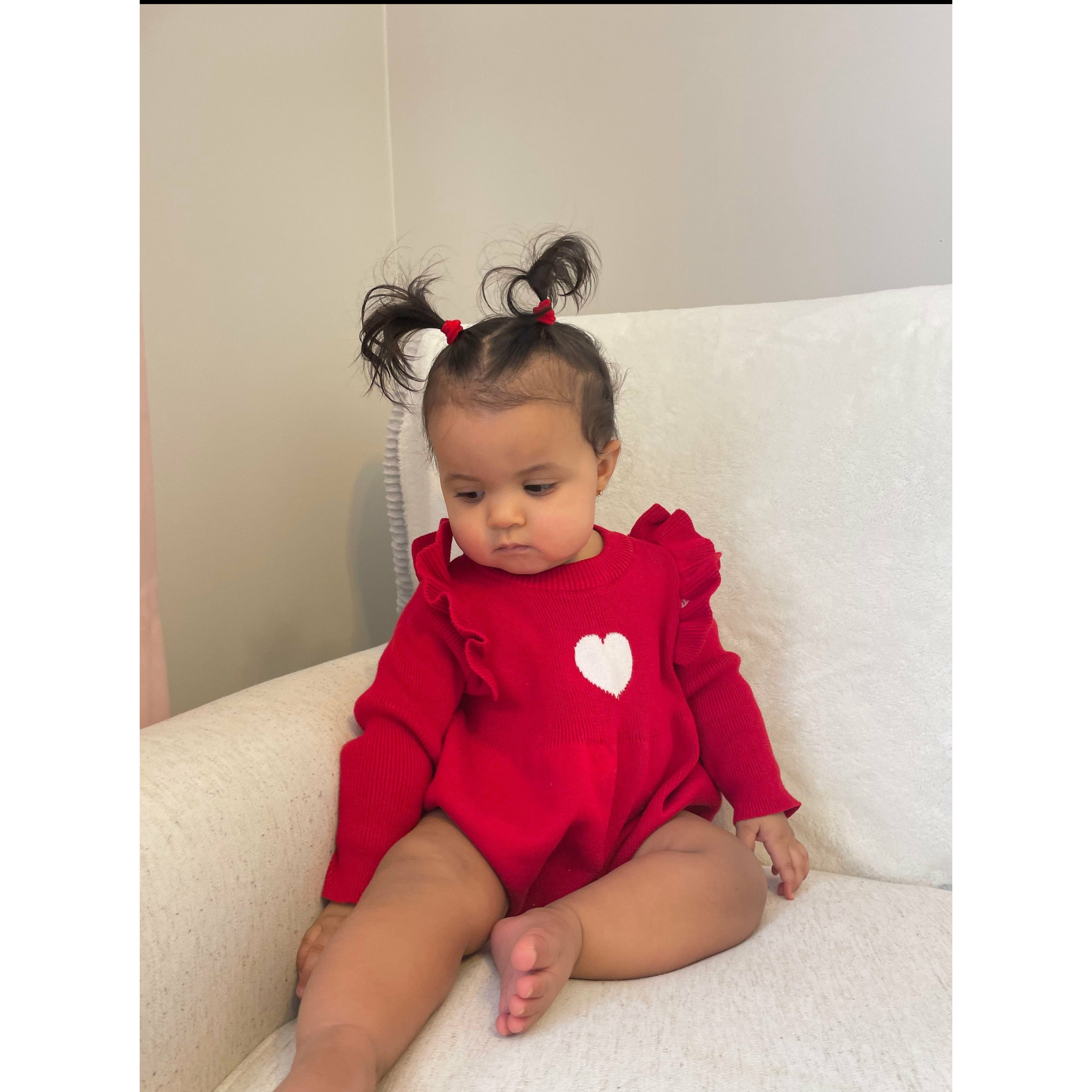 Red ruffle best sale romper baby